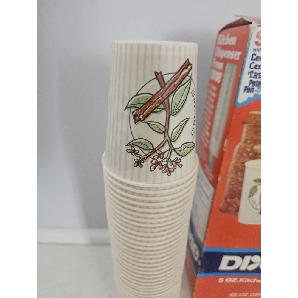 Vintage Dixie Cups Spice Collection 99Ct 5oz Old Stock/Open Box 1986 *READ*‎
